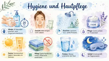 Vorschau - Arbeitsblätter - AB mit Dialog zum Thema "Hygiene und Hautpflege" + Infografik - Seite 2