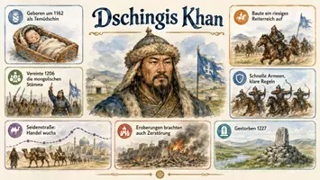 Vorschau - Arbeitsblätter - Arbeitsblätter "Dschingis Khan" + Lösung & MP3 + Infografik - Seite 3