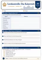 Vorschau - Unterrichtsreihen - Lernkontrolle Kaiserreich – Doppelseitige Lernkontrolle mit Lösungen und Schwarz-Weiß-Version für Geschichte - Seite 1