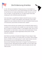Vorschau - Arbeitsblätter - Leseverstehen 5./6. Klasse | Sachtext „Die Entdeckung Amerikas“ mit Aufgaben & Lösungen - Seite 1