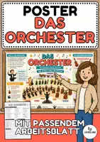 Vorschau - Arbeitsblätter - Poster "Das Orchester" mit Arbeitsblatt - Musik Jg.4-6 - Deckblatt