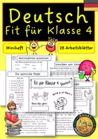 Vorschau - Arbeitsblätter - Fit für Klasse 4 Deutsch - Deckblatt
