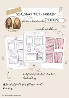 Vorschau - Arbeitsblätter - Schulstart Buch Mut-Murmeln - Deckblatt