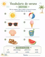 Vorschau - Arbeitsblätter - Spanisch Sommer / Verano – Bilder, Vokabeln & Wortschatztraining für den Spanischunterricht zum Schuljahresende - Seite 3