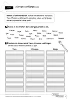 Vorschau - Arbeitsblätter - Wortarten Nomen üben und festigen, Kl 2/3 - Kopiervorlagen und Lösungen - Seite 2