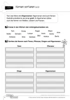 Vorschau - Arbeitsblätter - Wortarten Nomen üben und festigen, Kl 2/3 - Kopiervorlagen und Lösungen - Seite 3