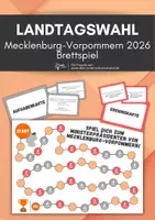 Vorschau - Spiele - Landtagswahl Mecklenburg-Vorpommern 2026: Brettspiel "Spiel dich zum Ministerpräsidenten" (ab Klasse 9) - Deckblatt