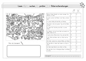 Vorschau - Arbeitsblätter - Ostern: Lesen, suchen, prüfen (Wimmelbild & Leseförderung) - Deutsch - Kl. 1/2 - Seite 3