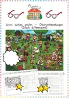 Vorschau - Arbeitsblätter - Ostern: XXL Sparpaket Wimmelspaß (Lesen & Schreiben) - Deutsch - Kl. 1-4 - Seite 1
