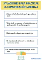Vista previa - Hojas de trabajo - Situaciones para trabajar la comunicación asertiva - página 1