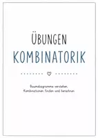 Vorschau - Arbeitsblätter - Kombinatorik - Übungen, Skizze, Baumdiagramm - Deckblatt