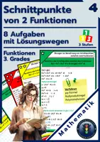 Vorschau - Arbeitsblätter - Schnittpunkte berechnen | Funktionen 3. Grades - KAUFEN - Deckblatt