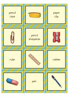 Vorschau - Spiele - School Things Memo-Game | Englischunterricht | Wortschatztraining & Lernspiel - Seite 3