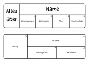 Vorschau - Mal- und Bastelvorlagen - Namensschilder zum Kennenlernen - Deckblatt