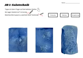 Vorschau - Arbeitsblätter - Salztechnik mit Wasserfarben: Stationenarbeit (Kunst, Klasse 4-6) - Seite 1