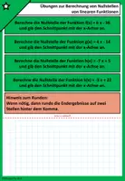 Vorschau - Arbeitsblätter - Lineare Funktionen | Nullstellen - Aufgaben KOSTENLOS - Seite 1