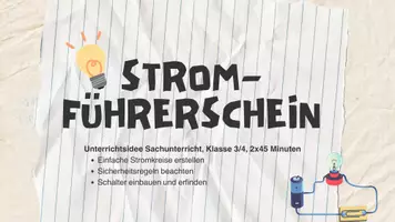 Vorschau - Stundenentwürfe - Stromführerschein - Deckblatt