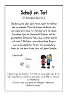 Vorschau - Stationenlernen - Schieß ein Tor! - 1x1-Spiel für 2 zum Thema "Fußball" - Seite 1