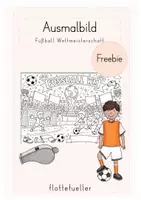 Vorschau - Arbeitsblätter - Ausmalbild: Fußballweltmeisterschaft (Freebie) - Deckblatt