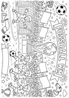 Vorschau - Arbeitsblätter - Ausmalbild: Fußballweltmeisterschaft (Freebie) - Seite 1
