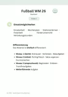 Vorschau - Stundenentwürfe - Fußball WM 2026 - Klasse 3 - 3-fach differenzierter Lesetext (Aufgaben + Lösungen, Steckbriefe zur deutschen WM- Gruppe) - GRATIS - Seite 3
