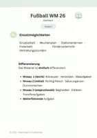 Vorschau - Stundenentwürfe - Fußball WM 2026 - Klasse 2 - 3-fach differenzierter Lesetext (Aufgaben + Lösungen, Steckbriefe zur deutschen WM- Gruppe) - GRATIS - Seite 3