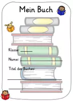 Vorschau - Arbeitsblätter - Mein Buch Arbeitsheft Buchvorstellung Buchpräsentation farbig sw - Deckblatt
