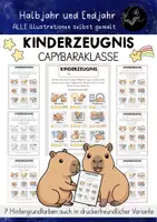 Vorschau - Anderer Materialtyp - Kinderzeugnis Capybaraklasse | Zeugnis Capybara - Deckblatt