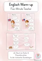 Vorschau - Präsentationen/Tafelbilder - Englisch-Warm-up I 5-Minute Teacher I Ritual für den Stundenbeginn - Deckblatt