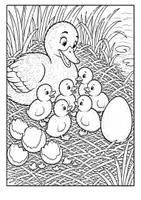 Vorschau - Mal- und Bastelvorlagen - Kostenlose Märchen-Ausmalbilder: Das hässliche Entlein als Comic - Seite 3
