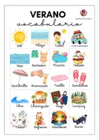 Vista previa - Hojas de trabajo - Vocabulario básico sobre el verano - página 2