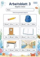Vorschau - Arbeitsblätter - Längen ordnen | Mathematik Klasse 2 | 7 Arbeitsblätter als PDF - Seite 3