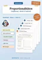 Vorschau - Unterrichtsreihen - Proportionalität entdecken - Klasse 7 - Arbeitsblätter - Deckblatt