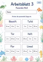Vorschau - Arbeitsblätter - Messen mit Körpermaßen | Mathematik Klasse 2 | 7 Arbeitsblätter als PDF - Seite 3