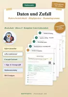 Vorschau - Stundenentwürfe - Wahrscheinlichkeit, Häufigkeiten & Vierfeldertafel - Klasse 8 Komplettpaket - Deckblatt