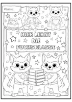 Vorschau - Mal- und Bastelvorlagen - Kooperatives Poster Fuchsklasse Gemeinschaftsbild - Seite 1