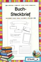 Vorschau - Arbeitsblätter - Buch-Steckbrief - Deckblatt