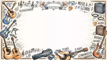 Vorschau - Arbeitsblätter - AB mit Fragen zum Thema "Gitarre" + Lösungsblatt + Mindmap + Infografik - Seite 1