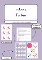 Vorschau - Stundenentwürfe - colours, Farben auf Englisch, komplette Unterrichtseinheit - Deckblatt