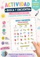 Vista previa - Hojas de trabajo - Plantilla editable verano busca y encuentra - Portada