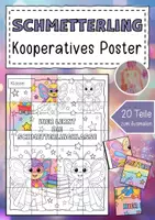Vorschau - Mal- und Bastelvorlagen - Kooperatives Poster Schmetterling - Deckblatt