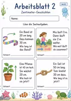 Vorschau - Arbeitsblätter - Meter Zentimeter Sachaufgaben | Mathematik Klasse 2 | 7 Arbeitsblätter als PDF - Seite 2