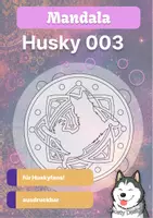 Vorschau - Mal- und Bastelvorlagen - Husky-Mandala zum Ausmalen 3 – Ausmalbild für Hundefans 🐺 - Deckblatt