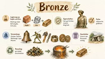 Vorschau - Arbeitsblätter - Arbeitsblatt zum Thema "Bronze" + Onlineübung & MP3 + Infografik - Seite 2