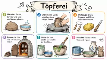 Vorschau - Arbeitsblätter - Arbeitsblätter zum Thema "Töpferei" + Lösung & MP3 + Mindmap + Infografik - Seite 1