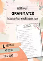 Vorschau - Arbeitsblätter - Satzglieder | Materialpaket | 5 Übungsblätter mit Lösungen | Deutsch | Klasse 6 und 7 - Seite 1