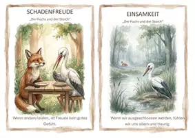 Vorschau - Poster - 24x Klassenregeln Poster (Fabel-Gefühlsposter) – Visuelle Bildungs- & Wandplakate (Kita, Grundschule & Soziales Lernen) - Seite 3