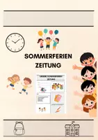 Vorschau - Stundenentwürfe - Sommerferien-Zeitung – Klassenzeitung für die letzten Schultage - Deckblatt