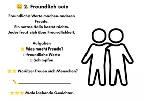 Vorschau - Stundenentwürfe - Lese-Ausmal-Mappe „Gemeinsam stark“ – Freundschaft, Respekt & Zusammenhalt - Seite 2