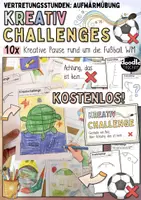 Vorschau - Arbeitsblätter - Fußball WM 2026 - Kreativchallenge Brain Break - Deckblatt